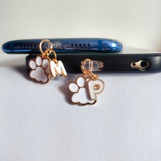 One Cat Paw Letter Phone Dust Plug, Bear Claw Feet Mặt dây chuyền Phụ kiện thời trang sáng tạo, Vỏ bụi cổng sạc di động để trang trí điện thoại DIY, Quà tặng ngày lễ, Quà tặng sinh nhật