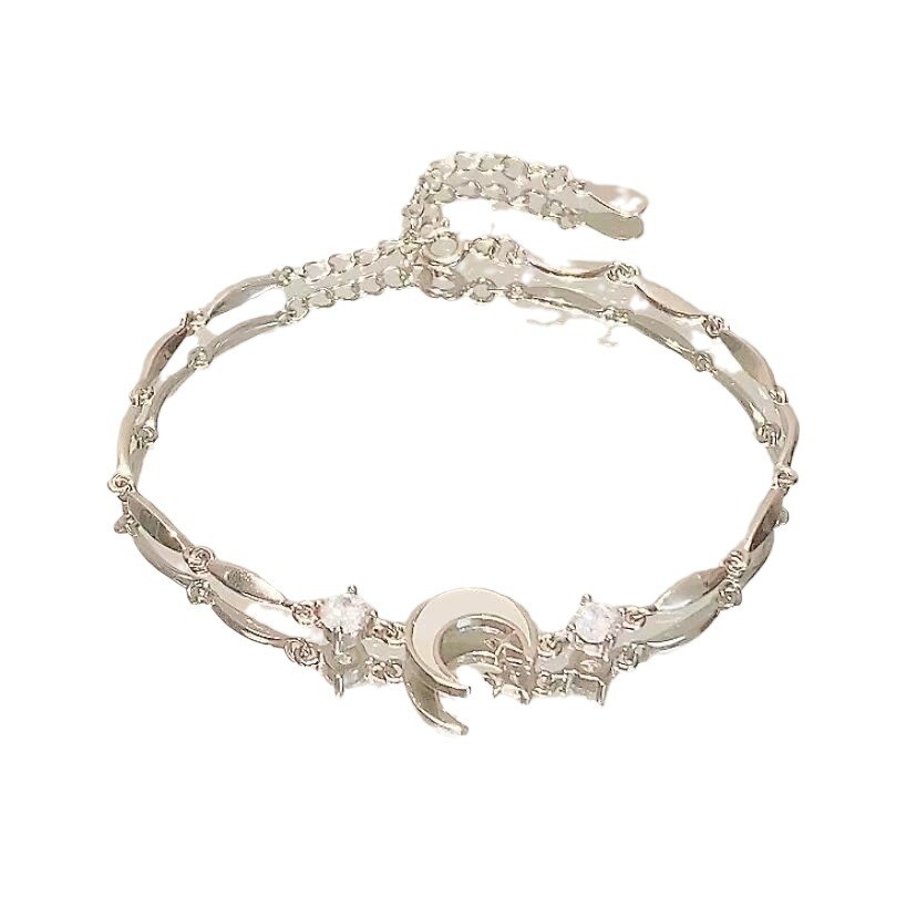 Vòng tay nữ sang trọng cao cấp, thiết kế pha lê zircon và hợp kim, phù hợp làm trang sức tinh tế