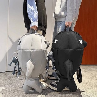 PARK DANCE Cá Mập Ba Lô Sinh Viên Thể Thao Schoolbag Nam Nữ Thời Trang Ngộ nghĩnh Độc Đáo Thường Ngày Hợp Thời Trang Ba Lô