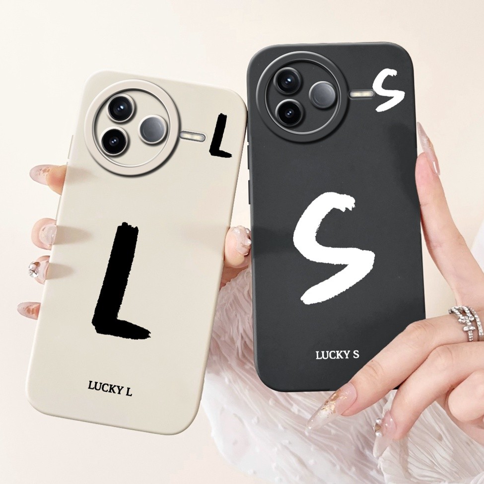 Dành Cho Redmi K80 5G Ốp Lưng Chữ Thời Trang Đơn Giản Thiết Kế Họa Tiết A-Z Ốp Điện Thoại Silicon Chống Sốc 24117RK2CC