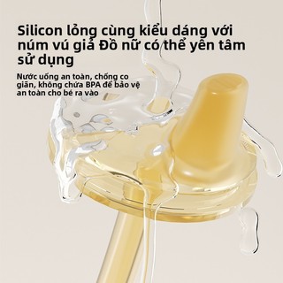 zaxion Cốc ngậm mỏ vịt lớn cho trẻ sơ sinh từ 6 tháng tuổi, bình sữa giả sữa mẹ, bình cai sữa cho bé