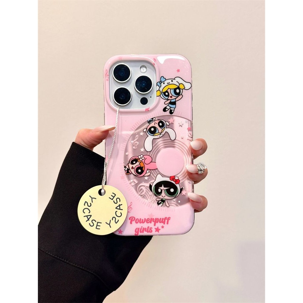 【✨Spot】[Vỏ điện thoại + vòng tay Powerpuff Girls] Apple 16promax / iPhone15pro / 14plus, chống sốc