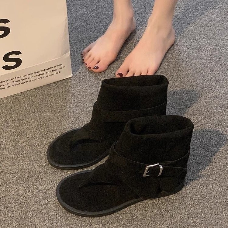 Hàn Quốc kẹp ngón chân thấp gót thời trang mát giày PU phụ nữ nhỏ cao cấp cảm giác sandal