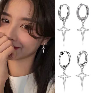 Ngôi sao kim cương bông tai cho học sinh, kiểu dáng đơn giản và thiết kế niche