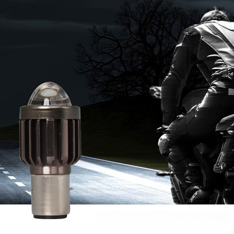 Đèn pha LED xe máy H4/BA20D, Siêu sáng 2 màu (trắng/vàng), chống chói, dễ lắp cho mọi dòng xe