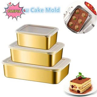 [PNPIA] Khay đựng bánh Tiramisu bằng thép không gỉ có nắp Hộp bảo quản bánh Dụng cụ làm bánh tráng miệng gia đình VN
