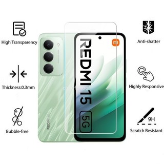Redmi 15 5G 2025 2in1 Kính Bảo Vệ Cho Xiaomi Redmi 15 Redmi15 4G 5G 9H HD Điện Thoại Mặt Trước Kính Cường Lực Phim Bảo Vệ Màn Hình Camera Mặt Sau Ống Kính Phim