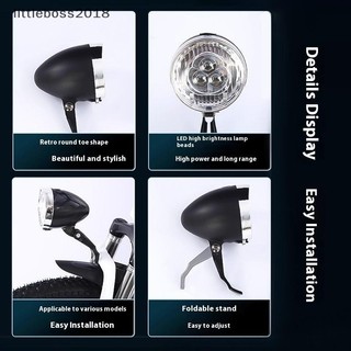 Littleboss2018 3 Đèn Pha LED Retro 3 Chế Độ Đèn Trước Type-C Sạc Vintage Xe Đạp Cổ Điển Đèn Pha Phụ Kiện Đi Xe Đạp VN