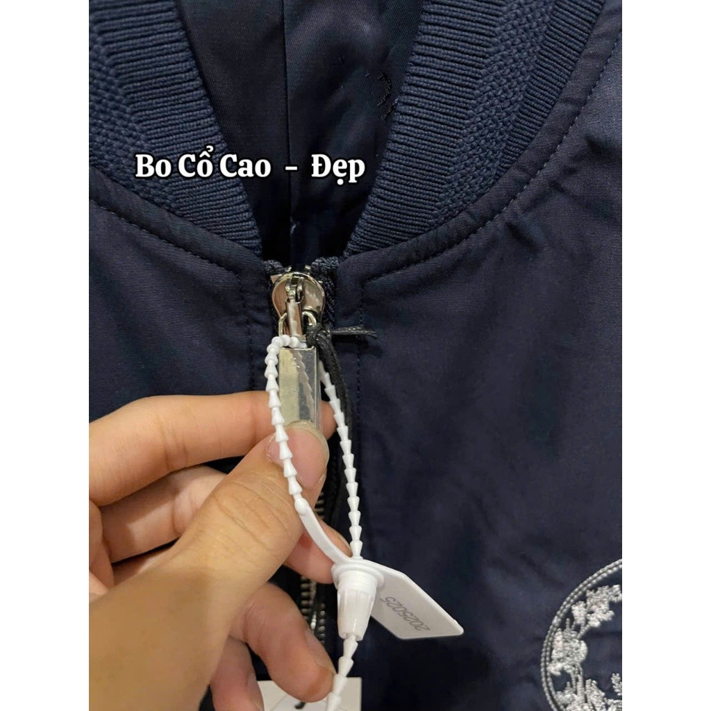 Áo Bomber Di Ok Thêu Mèo KCloset Áo Khoác Gió 2 Lớp Dày Dặn Dáng Rộng Nam Nữ NA977