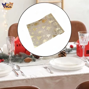 Máy chạy bàn có in hình cây thông Noel, khăn trải bàn Giáng sinh cho phòng ăn và nhà bếp