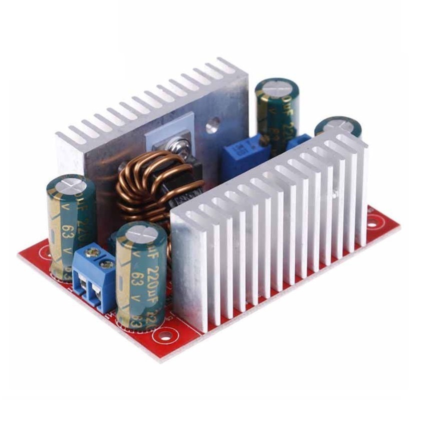 Module BOOST Nâng Áp DC-DC 400W – Dòng Cao 15A, Có Chiết Áp Tùy Chỉnh, Nguồn Vào 8V-50V, Ra 10V-60V