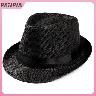 PNPIA-Unisex Mũ Nam Nữ Fedora Trilby Rộng Vành Rơm Đi Biển Mặt Trời Quý Ông Adlut