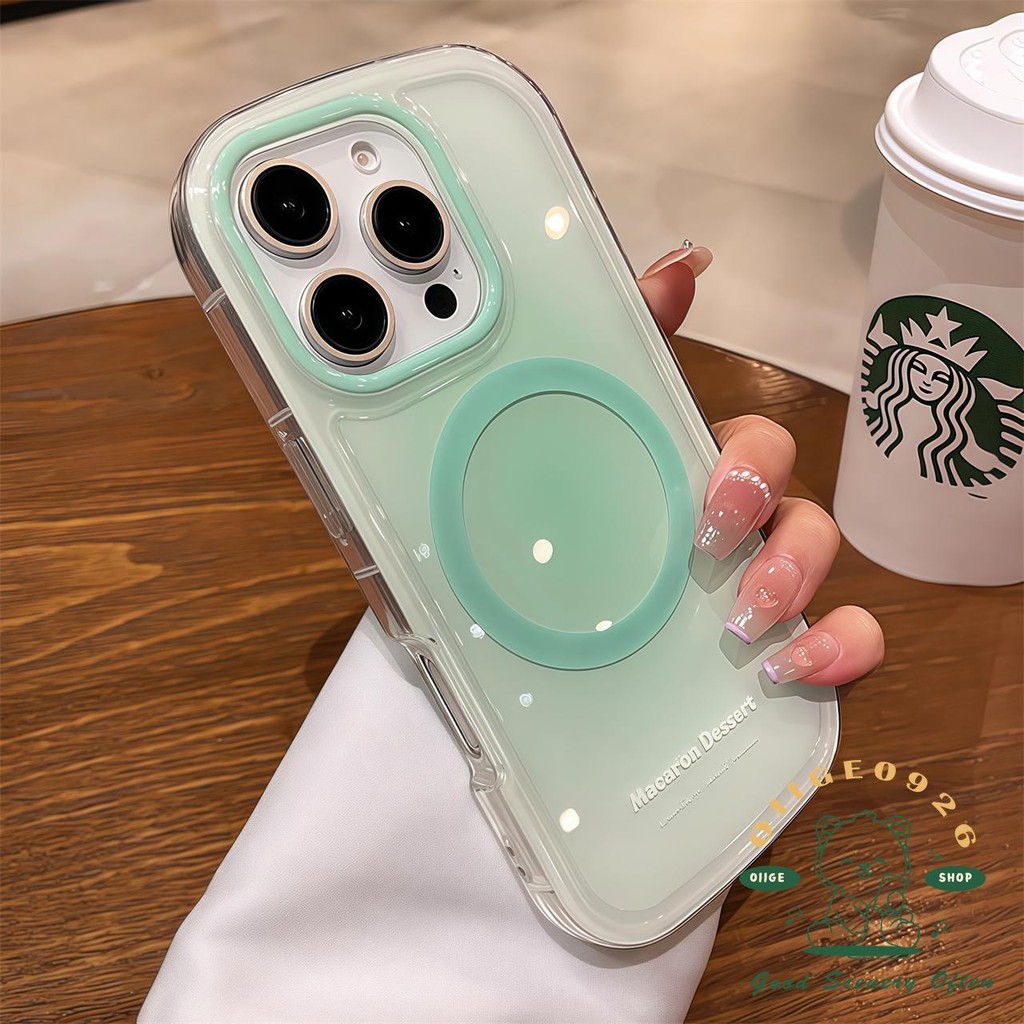 Ốp điện thoại từ tính IMD gradient iphone16 Pro Max 15 14 13 12 vỏ cho vỏ iPhone vỏ mềm silicon TPU chống sốc