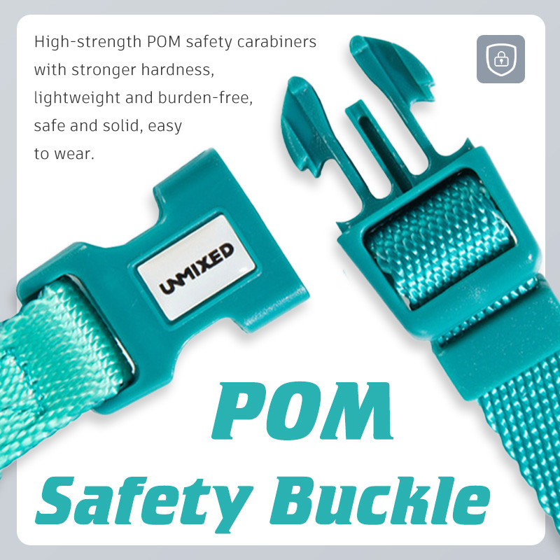 HamshMoc Chó Mèo Dây Combo POM Kẹp Kích Thước Điều Chỉnh Chống Rỉ D-Ring Tòn Rối-Free Rotator Thoải Mái Tay Cầm Polyester
