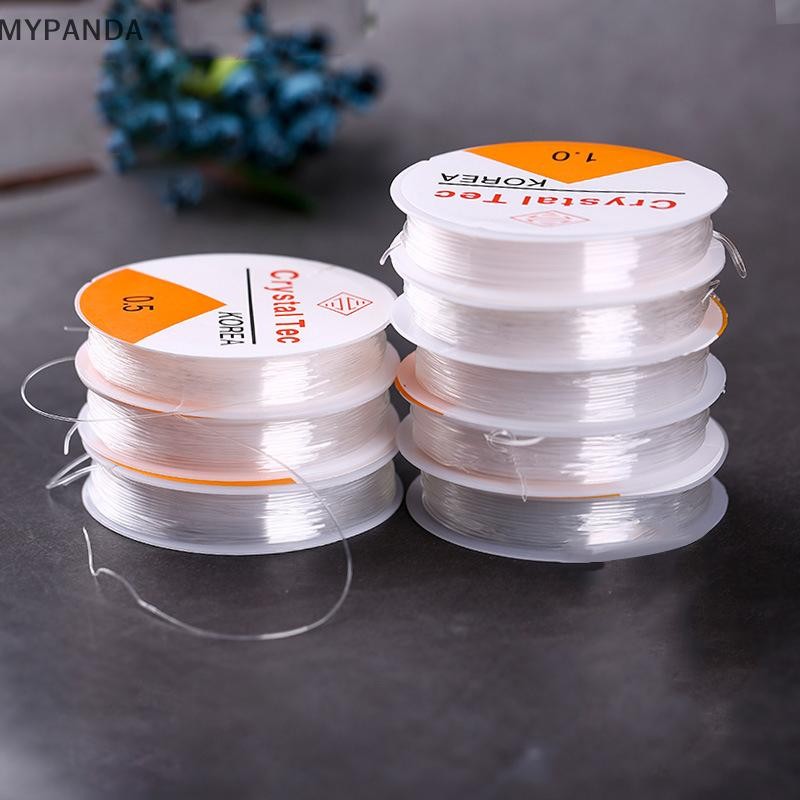 MYPANDA Dây thun trong suốt 0.5 - 1mm với pha lê nhỏ, phù hợp DIY vòng tay