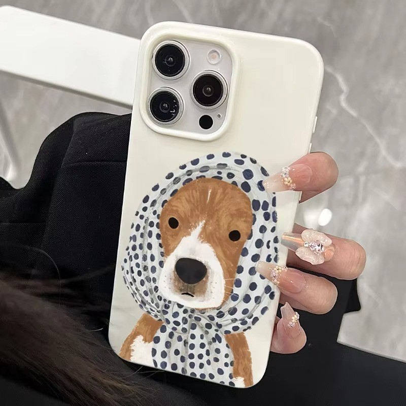 Ốp Điện Thoại In Hình Chó Dễ Thương Cho iPhone 16 15 14 13 12 11 Pro Max 16e X XS Max XR 7 8 14 15 Plus SE2020 Vỏ Mềm TPU Chống Sốc