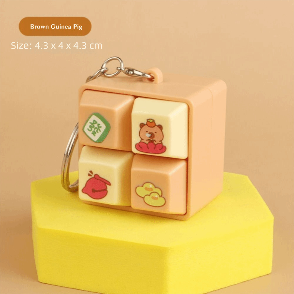 Móc khóa Fidget SMILE, Nút phím Hoạt hình Mũ bàn phím ngón tay, Giảm căng thẳng Bàn phím DIY Vượt qua thời gian Móc khóa bốn vuông