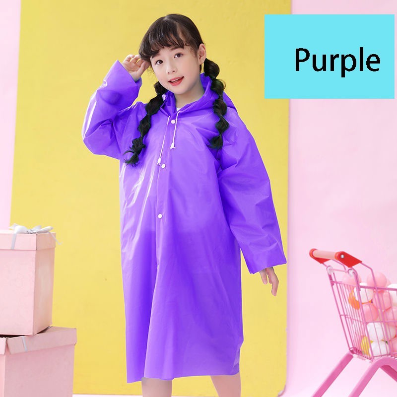 Áo mưa trẻ em Áo mưa dài co giãn EVA nhẹ cho bé trai bé gái