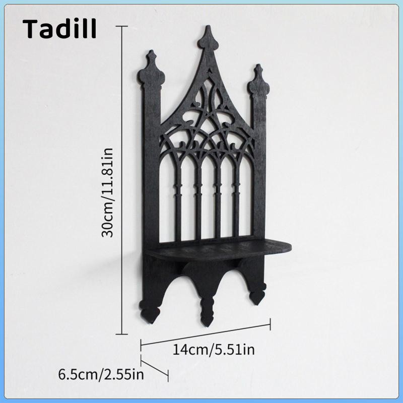 Giá treo tường bằng gỗ, Kệ giữ nến, Trang trí Gothic bằng gỗ cho phòng tắm, lớp học, sân nhà.