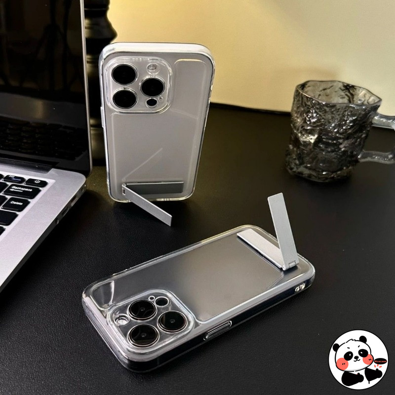 Vỏ Đế Kim Loại Cho iPhone 15 14 Plus 13 12 Mini 11 Pro Max XR XS Max X 8 7 6 6s Plus SE 2022 2020 15ProMax Ốp Lưng Trong Suốt TPU Mềm Dễ Thương Vỏ Điện Thoại Không Gian Trong Suốt