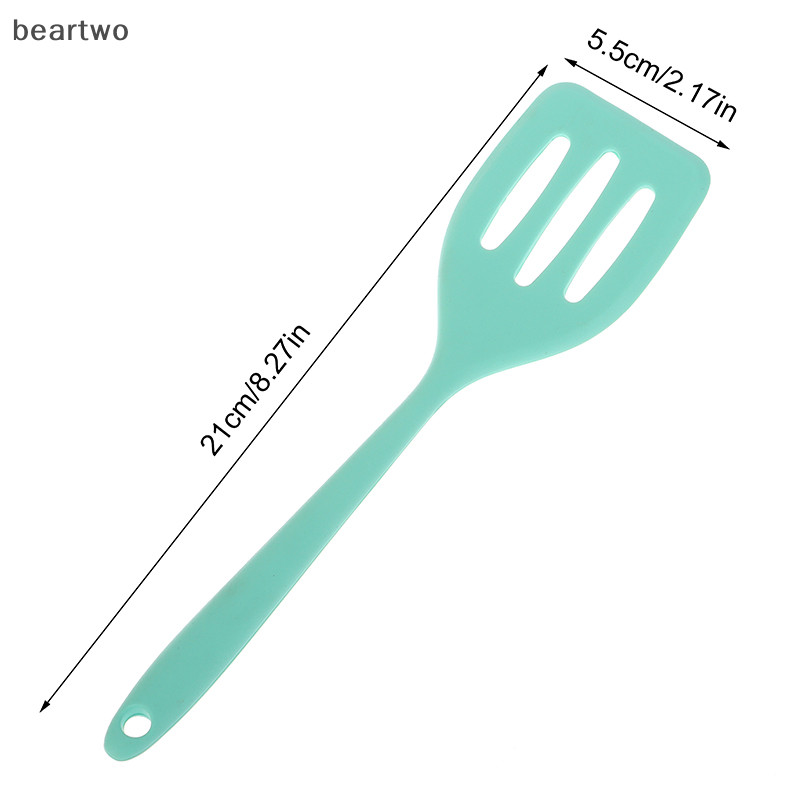 < Beartwo > 1 Xẻng Chiên Silicon Tích Hợp Nhỏ Nấu Ăn Bít Tết Xẻng Chiên Nhà Bếp Chiên Trứng Chiên Cá Xẻng Dụng Cụ Nấu Ăn Đẹp