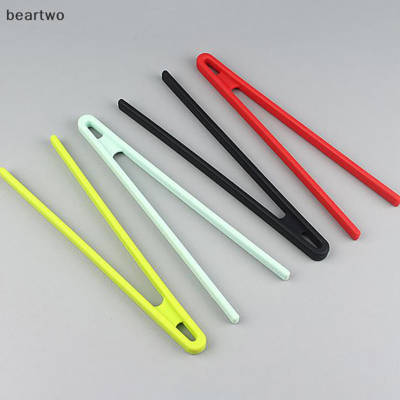 < Beartwo > Bánh mì nướng thực phẩm bằng silicon Lưỡi Trivet cho kẹp nhà bếp Kẹp nấu ăn chống trượt Kẹp Salad BBQ Dụng cụ nướng Phụ kiện nhà bếp Đẹp
