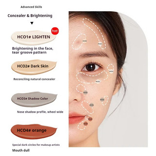 Bh Concealer BH 🍎 🍎 🍎 Bao rách Máng quầng thâm Tàn nhang Mụn Vết thâm Sửa đổi môi Blemishes Giải pháp làm sáng da mặt Trang điểm mặt