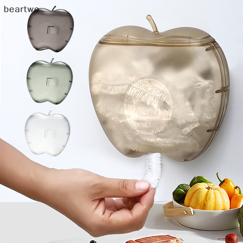 < Beartwo > Hộp đựng túi giữ tươi trong suốt Chống bụi treo tường al Hình trái cây Hộp đựng nắp tắm dùng một lần Đẹp