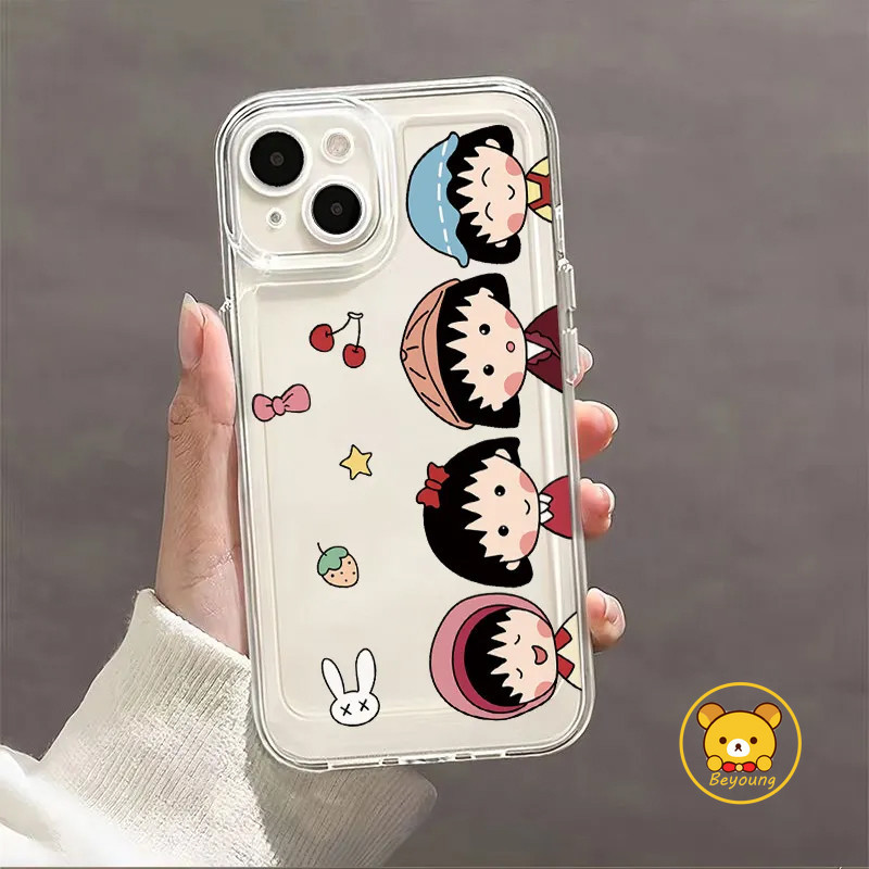 Ốp Điện Thoại Chibi Maruko-chan Cho Realme 12 11 10 9 Pro Plus 11X 10T 9i 8 7 6 5 3 2 Pro 8i 8s 7i Global 6s 6i 5s 5i 3i 5G 4G Thời Trang Cô Gái Dễ Thương Hoạt Hình Anime Mềm Mại Bao da