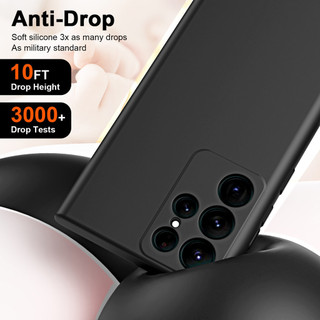 Dành Cho Samsung S22 Ultra / S23 FE / S24 Plus Ốp Lưng Silicon Lỏng Nâng Cấp Với Viền Vuông Bảo Vệ Camera Mềm Chống Trầy Xước Lớp Lót Microfiber Chống Sốc Mỏng