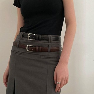 Thắt lưng da PU COZYNEST mỏng, khóa chốt - Phù hợp cho nữ