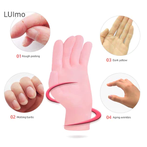 Luimo 1 Đôi Tất Chăm Sóc Bàn Chân Spa Sử Dụng Tại Nhà Silicon Dưỡng Ẩm Gel Gót Tất Nứt Chân Chăm Sóc Da Bảo Vệ Chống Nứt Găng Tay SBS