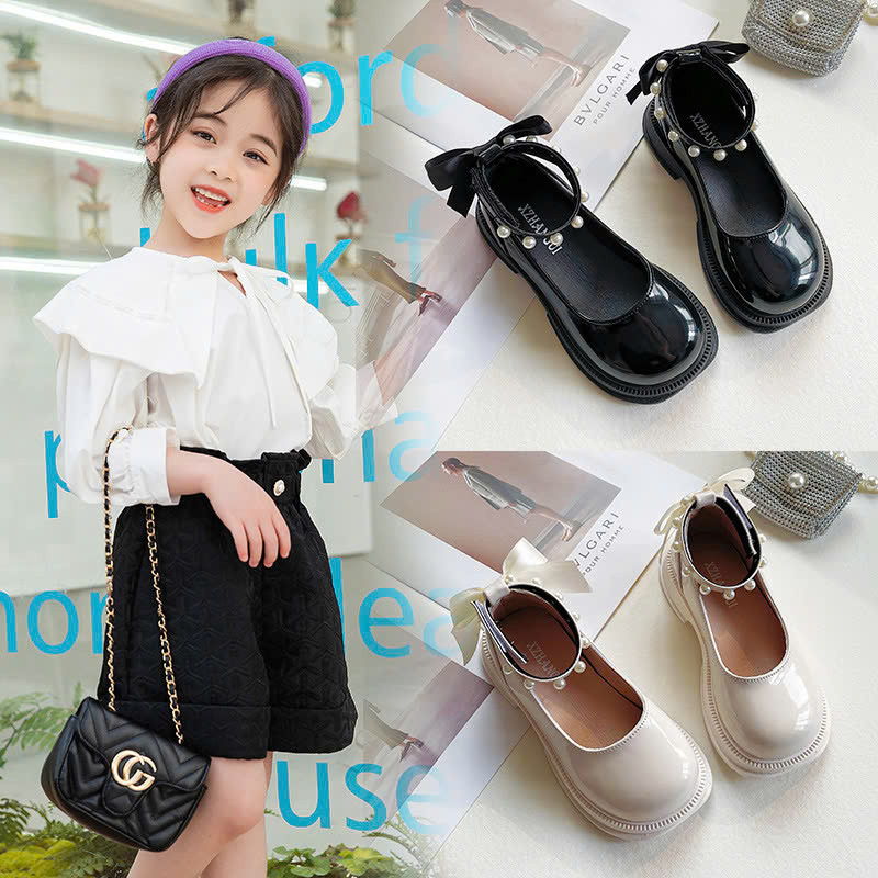 giày búp bê bé gái giày bệt cho bé da bóng quai ngang đá sang chảnh kiểu dáng hàn quốc chống trượt full hộp A19