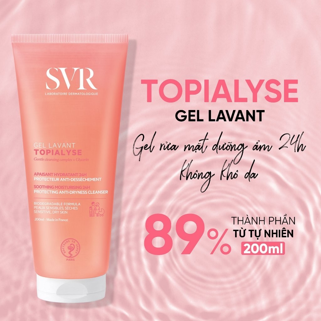 Sữa Rửa Mặt SVR Dành Cho Da Nhạy Cảm Không Chứa Xà Phòng Physiopure Gelée Moussante
