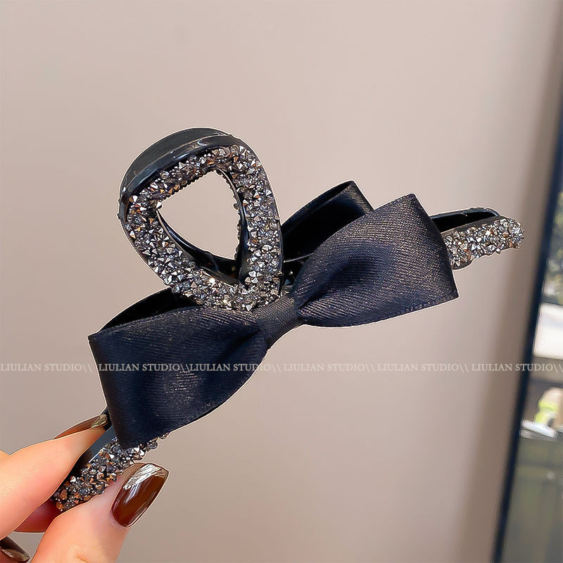 Kẹp Tóc Lớn Cá Mập Đen - Phong Cách Retro Thanh Lịch, Chất Lượng Cao Cấp