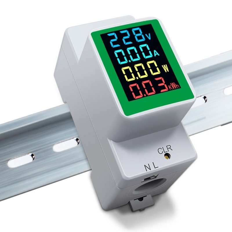 Máy đo năng lượng một pha kỹ thuật số Bộ đếm điện AC50-300Volt 100A Đồng hồ đo điện