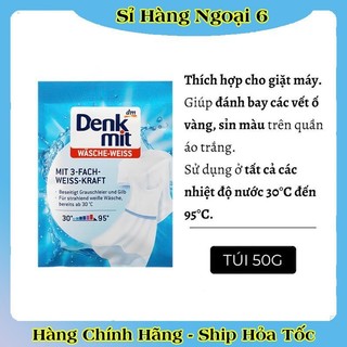 Giấy tẩy trắng quần áo, bột tẩy trắng, bánh xà phòng cổ áo và giáy chống phai màu Denkmit  của Đức