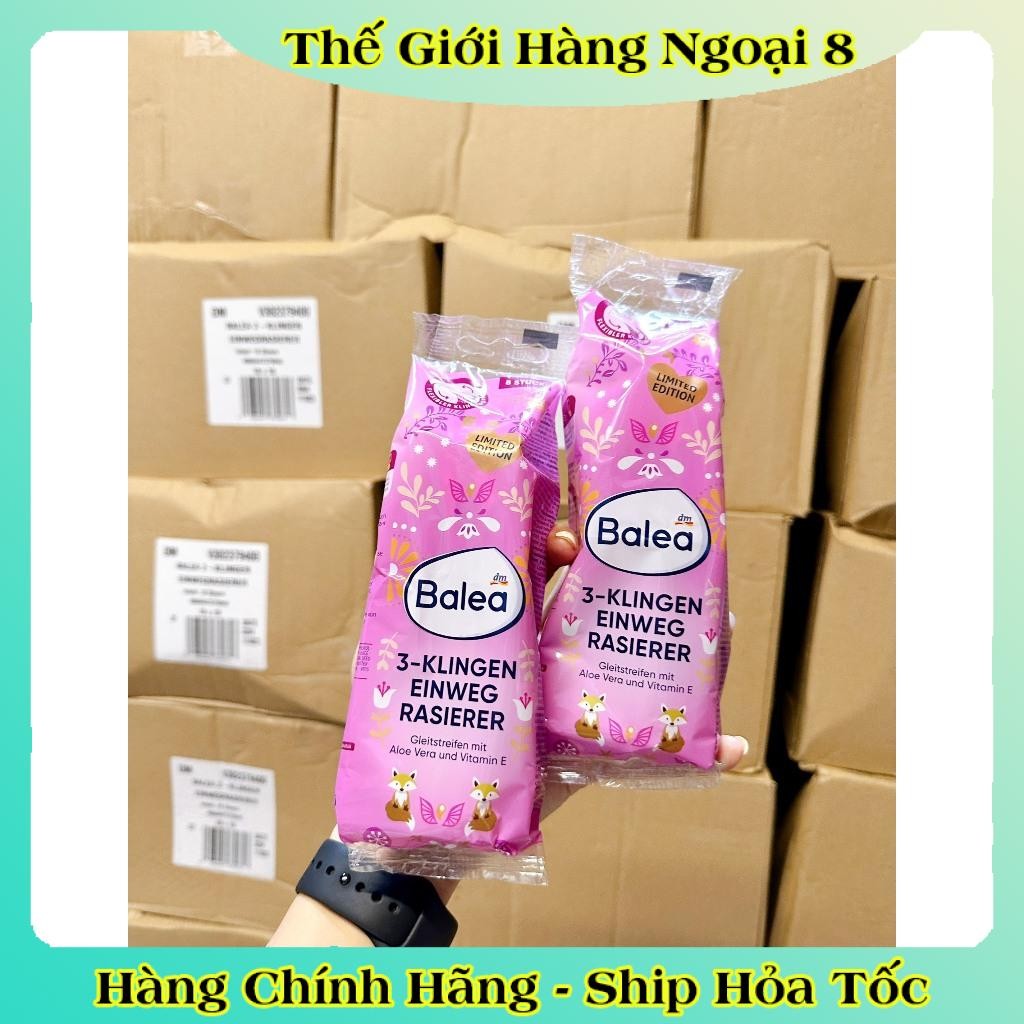 [CÓ CHE TÊN] Dao cạo Balea 2 và 3 lưỡi kép dùng cạo lông body & Bikini đầu xoay linh hoạt của Đức- Mẫu mới Đủ Bill