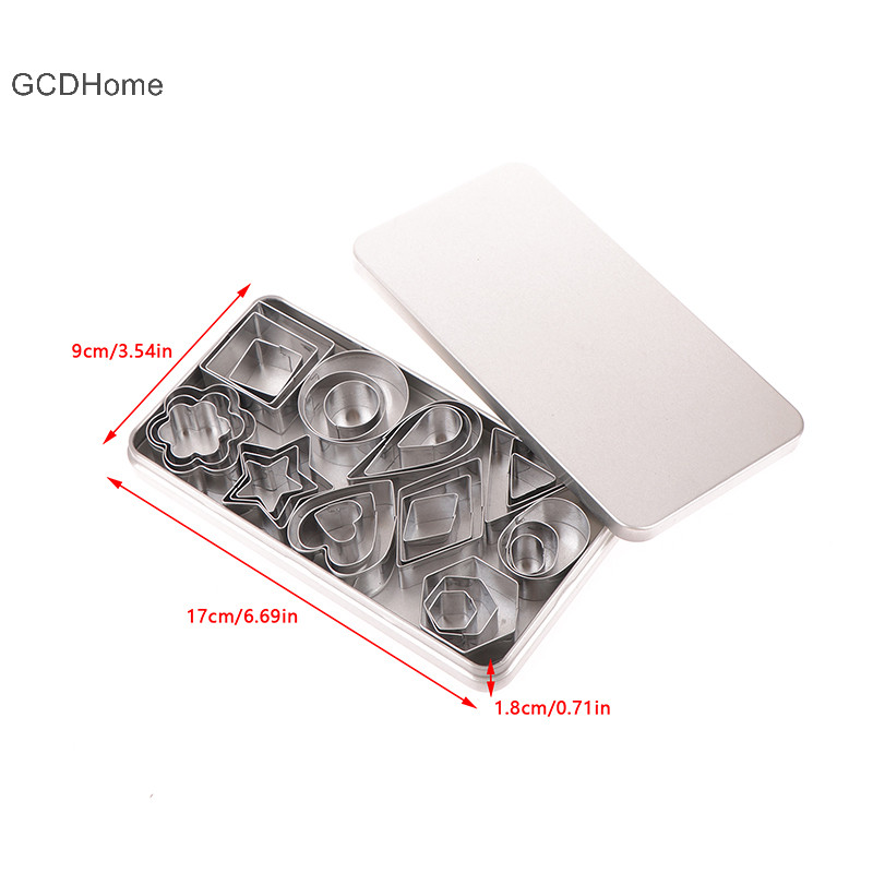 Gcdhome 30 Cái / hộp Thép Không Gỉ Đường Bánh Quy Báo Chí Tem Embosser Cookie Cutter DIY Fondant Khuôn Bánh Ngọt Trang Trí Bánh Ngọt Nướng Phụ Kiện HOT