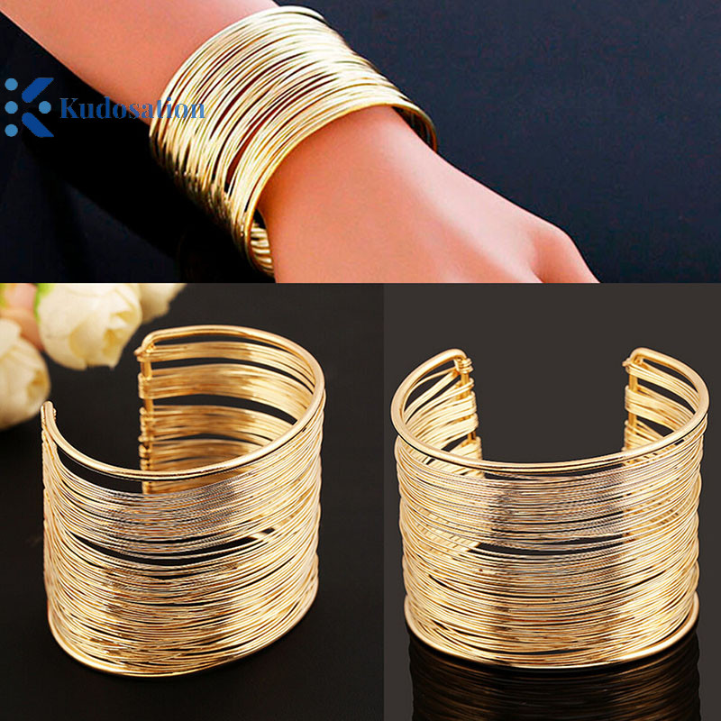 Kudosation Nữ Thời Trang Tuyên Bố Vòng Tay Lắc Tay Đầm Vintage Đa Cấp Lắc Tay