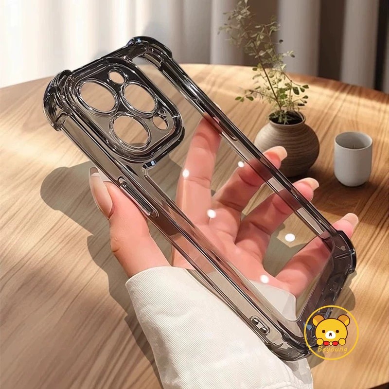 Ốp Điện Thoại Trong Suốt Chống Rơi Cho Xiaomi 14 13 12 12S 12T 13T Pro 12X Ốp Lưng Trong Suốt Túi Khí Bốn Góc Vỏ Mềm