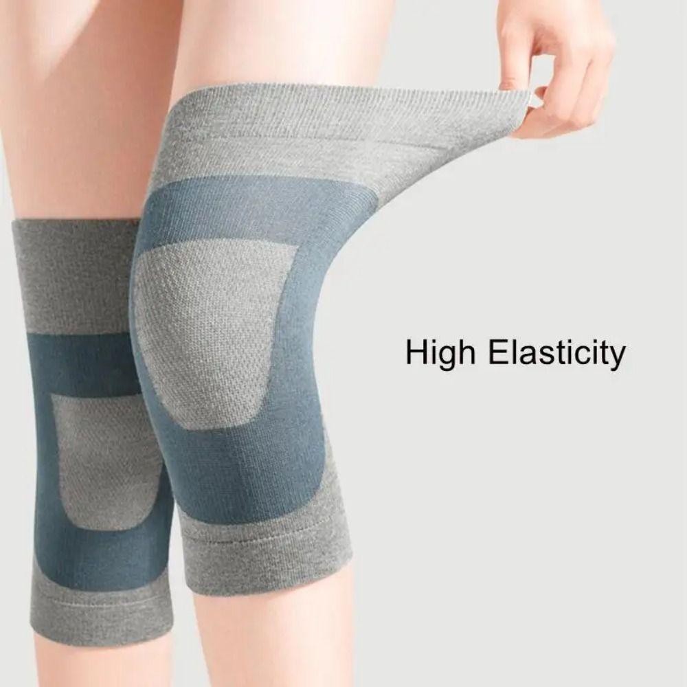FUHUIOT - 1 Cặp Nẹp Đầu Gối Co Giãn, Miếng Lót Chống Trơn Trượt Từ Nylon, Hỗ Trợ Đầu Gối Nhẹ Nhàng Phù Hợp Tập Thể Dục