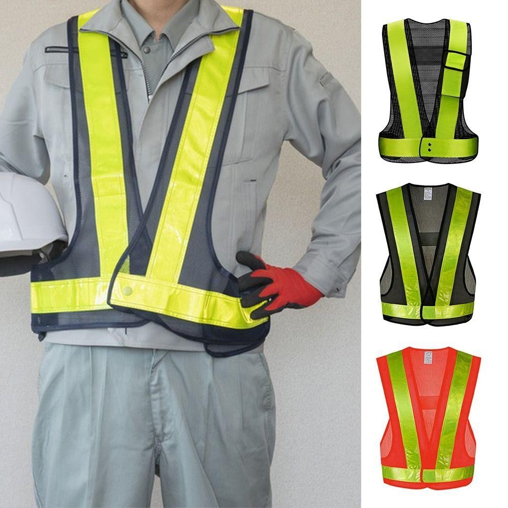 Áo phản quang NEWIDEA vải lưới thoáng khí phát sáng, phù hợp cho quần áo thể thao ngoài trời