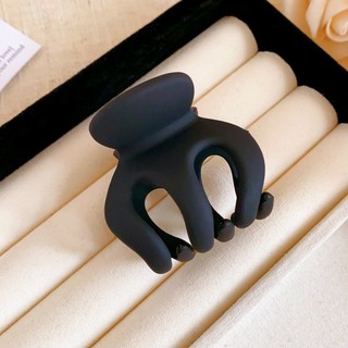 DREJEW Kẹp tóc mini chữ cái màu đen đơn giản và thời trang niche kẹp tóc cá mập kẹp phụ kiện tóc mới cá tính và đa năng