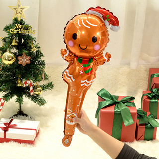 Mới Trang Trí Giáng Sinh Nhôm Phim Bóng Ông Già Noel Người Tuyết Nai Sừng Tấm Cầm Tay Dính Bóng Đồ Chơi