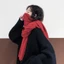 Khăn Quàng Cổ Dệt Kim Mềm Mại, Dày Dặn Chống Gió Mùa Đông, Phù Hợp Hijab