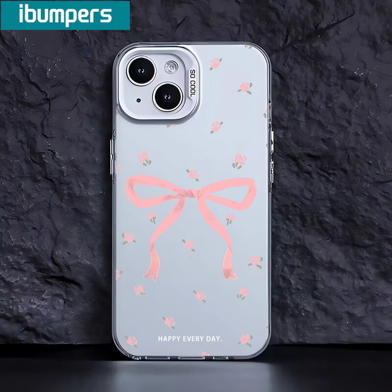 ibumpers Ốp Lưng iPhone Coquette nơ Chống Bẩn Chống Sốc Ốp Điện Thoại IMD Cứng Trơn Cho Iphone 15 14 12 13 11 Pro Max