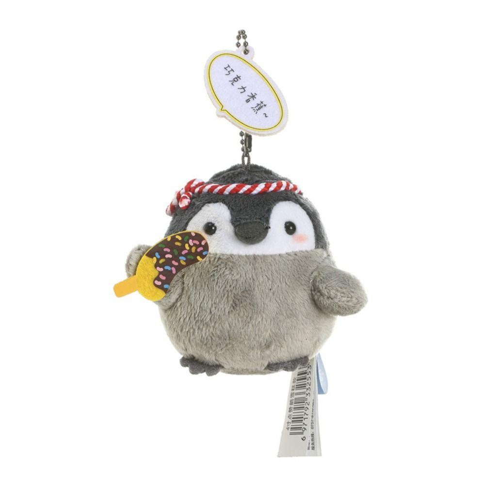 Mặt dây chuyền túi THFENG, Ba lô hoạt hình Charm Cross-dressing Penguin Doll Móc khóa, Quà tặng dễ thương cho trẻ em sang trọng Móc khóa động vật nhồi bông nhỏ