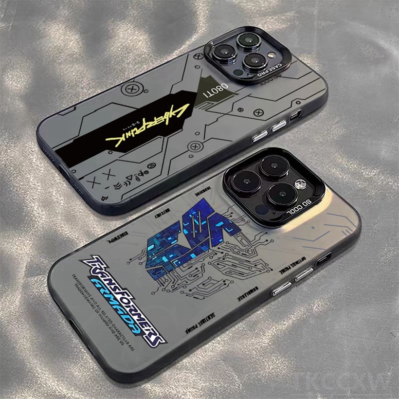 Ốp điện thoại punk lỏng không gian mạng cho Redmi K70 K60 K50 K40 K30 Pro Ultra Gaming K70E13C 12C 10C 9C 12 10 A1 A2 Vỏ bảo vệ màu bạc mờ