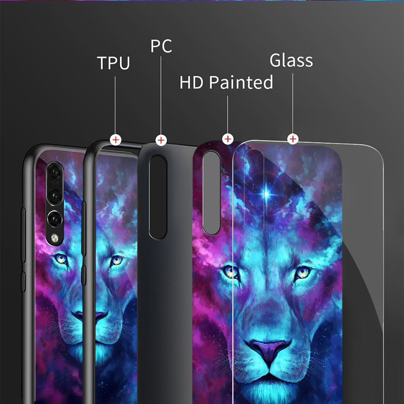 Ốp Điện Thoại Kính Cường Lực Sư Tử 01 Cho IPhone 15 14 13 12 11 Pro XS Max Plus Mini X XR 8 7 6s SE2 / 3